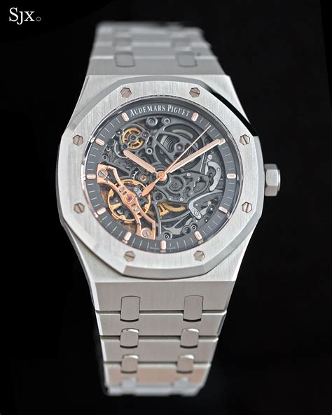 audemars piguet royal oak skeleton black|audemars piguet royal oak open worked skeleton.